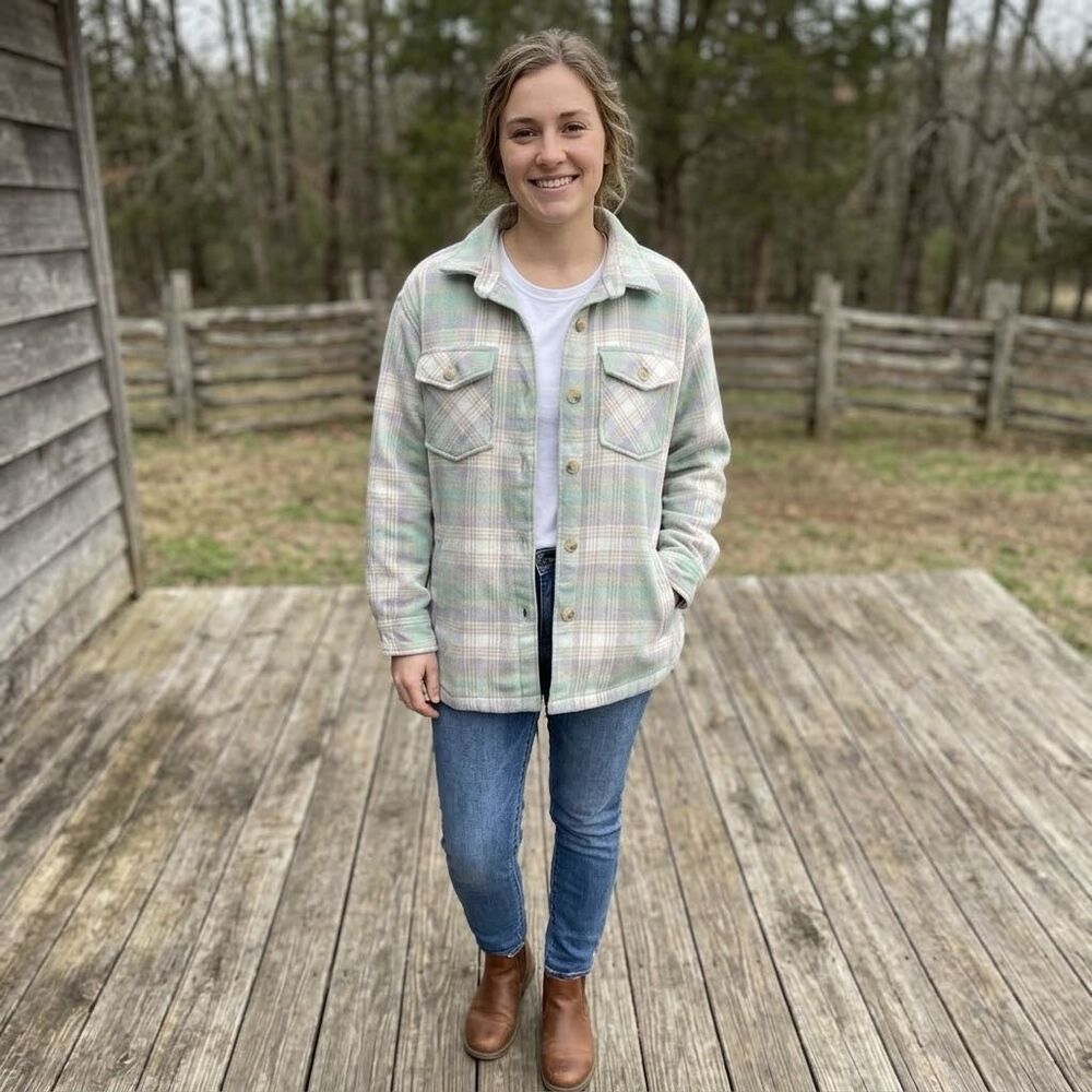 NWT Members Mark Shacket size M relaxed fit